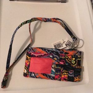 Vera Bradley wallet and buckle lanyard